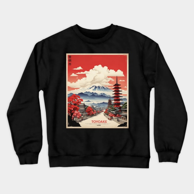 Toyoake Japan Vintage Poster Tourism Crewneck Sweatshirt by TravelersGems